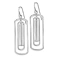 thumbnail image 4 of Auriga Fine Jewelry 925 Sterling Silver and Brushed Dangle Earrings for Women, 4 of 6