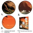 thumbnail image 3 of Designart "Sunset on 1000 Islands River, Canada III" Coastal Framed Wall Art - Coastal Orange Coastal Sunset Living Room Framed Canvas Art, 3 of 6