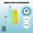 thumbnail image 3 of Bar Soap Saver Bags, Loofah Holder Pouches for Bath or Shower (20 Count), 3 of 10