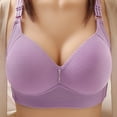 thumbnail image 2 of Pedort Strapless Bras for Women Super Soft Wireless Lightly Lined Comfort Bra Purple,L, 2 of 5