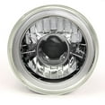 thumbnail image 2 of ModifyStreet 6000K H4-2 HID + Hi-Power White LED 3D-Halo Tube H6014/H6015/H6017/H6052/H6024 7" Round Semi-Sealed Beam Projector Headlights Conversion Kit - Chrome Crystal, 2 of 7