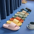 thumbnail image 2 of Thick Platform Cloud Slippers Women Indoor Bathroom Slides Soft EVA Anti-Slip Home Floor Slides Ladies Summer Shoes purple 38-39, 2 of 5