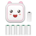thumbnail image 1 of Riwcyla Thermal Printer Multifunction Portable Sticker Maker Instant Photo Inkless Printing Support BT Connection for Smartphone with 1 Paper Roll 57mm + 5 Self,Adhesive Paper Rolls Compatible with, 1 of 6
