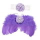 thumbnail image 4 of Alas de Plumas de Ángel Tiara de Flores Apoyos de Fotografía Accesorios de Disfraces para Niños Violeta claro, 4 of 5