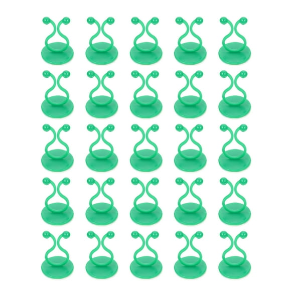 KAKOWELY 50 clips autoadhesivos para fijar plantas trepadoras de pared, color verde