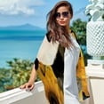 thumbnail image 6 of Panda Sunflower Translucent Chiffon Yarn Silk Scarf - Lightweight and Breathable - 180*73 Size - Head Wrap for Women and Hair - Elegant Fashion Accessory, 6 of 6