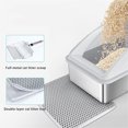 thumbnail image 4 of Stainless Steel Cats Litter Pan Half Closed Design Spill Resistant Odor Prevention Litters Container with Scoops, 4 of 9