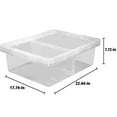 thumbnail image 6 of (2 pack) The Home Edit, 37 Quart Clear Storage Bin, Latched Storage Container with Divider, 6 of 17