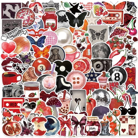 KAISA 100Pcs Aesthetic Downtown Stickers Waterproof Cool Trendy Y2K Stickers for Scrapbook Water Bottles Laptop Kindle Journal Aesthetic Vinyl Decals for Girls Teens Adults Gifts
