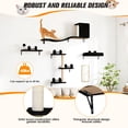 thumbnail image 4 of COZIWOW Wall Mounted Cat Furniture, Cat Wall Shelves and Perches, Floating Cat Shelves for Wall Set of 5, BBlack, 4 of 9