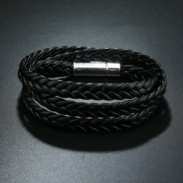 New multi-layer braided leather rope, retro high-end men's