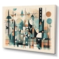 thumbnail image 2 of Designart "Blue And Black Geometric Shadows II" Minimalism Canvas Art Print, 2 of 5