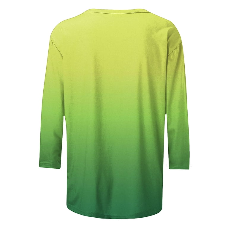 zfwon 3/4 Sleeve T Shirts for Women Women'S Pleated Shirt Summer T