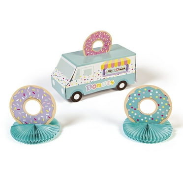 Donut Truck Centerpiece - Party Decor - 3 Pieces