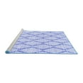 thumbnail image 2 of Ahgly Company Machine Washable Indoor Rectangle Trellis Blue Modern Area Rugs, 6' x 9', 2 of 4