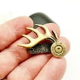 thumbnail image 5 of CheAAlet Effortlessly Stylish Hat Clip - Solid Brass Antler Design, Lightweight and Durable, Perfect for Hunting, Hiking, and Outdoor Adventures Gold, 5 of 9