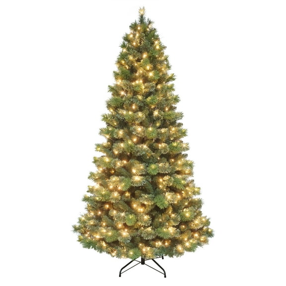 Puleo International 6.5' Pre-Lit Artificial Oklahoma Pine Tree