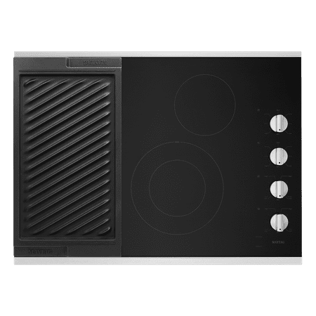 Maytag - 30" Built-In Electric Cooktop - Stainless Steel