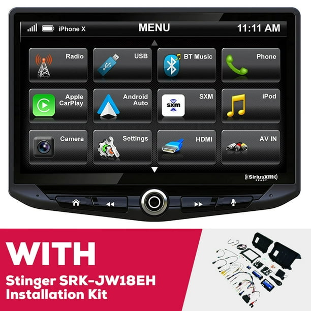 STINGER 10” Touch Screen Radio Dash Kit Wrangler JL & Gladiator JT
