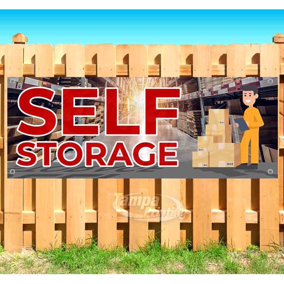 Self Storage 13 oz Vinyl Banner With Metal Grommets