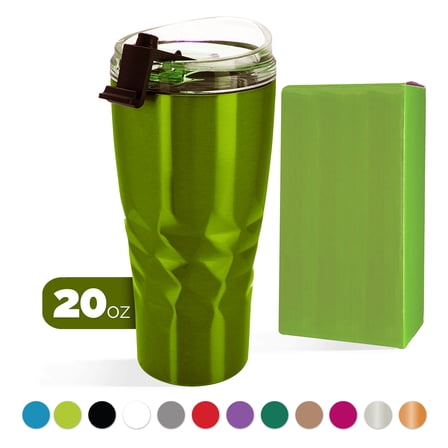 Primula Hot or Cold Thermal Travel Stainless Steel Tumbler 20 oz- Gift Box - Green Apple