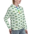 thumbnail image 6 of Fotbe Cute Crocodile Pattern Womens Long Sleeve Hoodie, Pullover Hooded Sweatshirt, Kangaroo Pocket Hoodie with Eye-catching Drawstrings-Large, 6 of 7