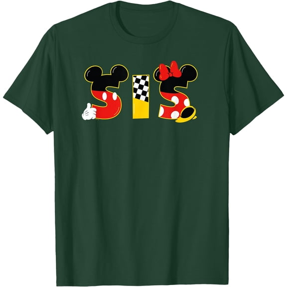 Mickey & Minnie "Sis" Sister Family Trip Vacation DTG Print Unisex T-Shirt