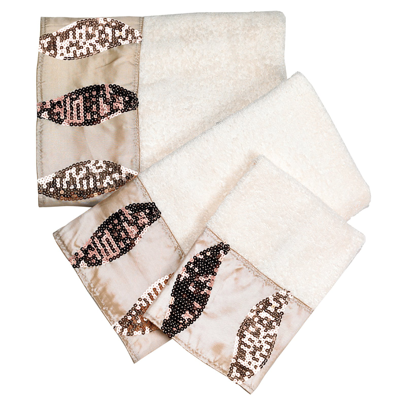 Gold/Ivory Popular Bath Savoy Bathroom 3 Piece Towel Set 