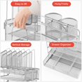 thumbnail image 2 of Organizador de escritorio Marbrasse de malla de 4 niveles con 5 soportes para archivos, plateado, 2 of 7
