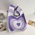 thumbnail image 4 of Handmade Knit Handbag Women Mini Knot Wrist Bag Casual Plaid Tote Bag Reusable Shopping Bags Knit Handbag Wrist Bag, 4 of 7