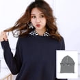 thumbnail image 3 of Simple Striped Women' Sunscreen Insert Casual with Hoodie Accessories Warm Elegant Detachable Collar Faux Collar for Females, 3 of 7