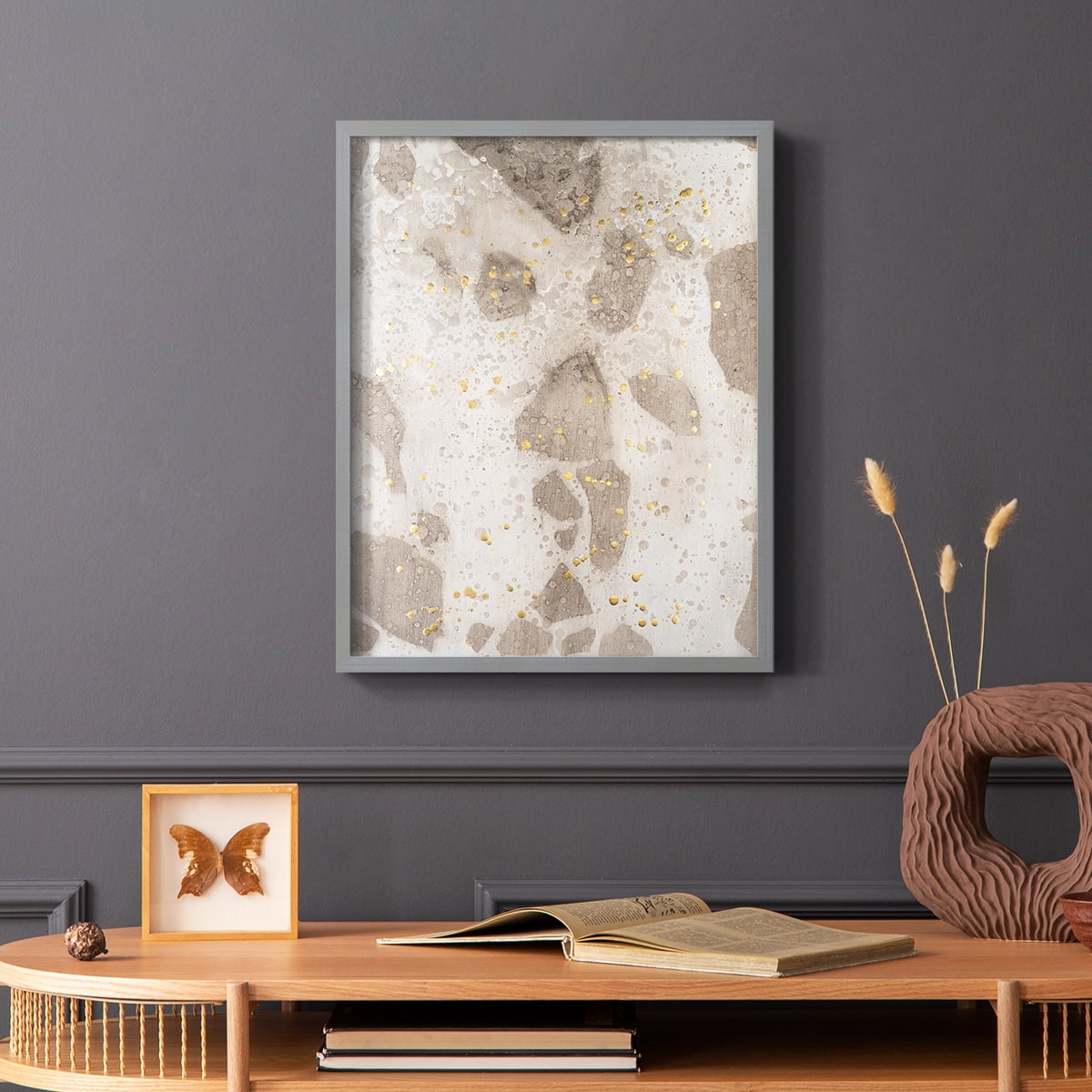Chordata I Framed Print in Gray Solid Wood Framed Print No Nail Hanging
