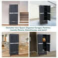 thumbnail image 4 of Sunnydaze Versatile Storage Cabinet with 3 Adjustable Shelves and Lockable Doors - Charcoal - 57.5", 4 of 8