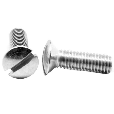 

39AI 1 1/4 in Set Of 16 Hilason Slotted Round Head Screws Stainless Steel