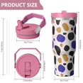thumbnail image 4 of Leopard Print 30oz Handheld Travel Tumbler with Handle – Double Wall Stainless Steel Insulated Cup, Flip Straw Lid, Leak-Proof & BPA-Free for Hot and Cold Drinks – Durable Coffee & Juice Mug, 4 of 6