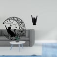 thumbnail image 2 of CoudarTitie Metal Cat Wall Art Sculpture Black Cat Moon Decor Rock Hand Gesture Statue Creative Finger Sculpture for Apartment Bedroom Restaurant Decor Cat Lover Gifts, 2 of 8
