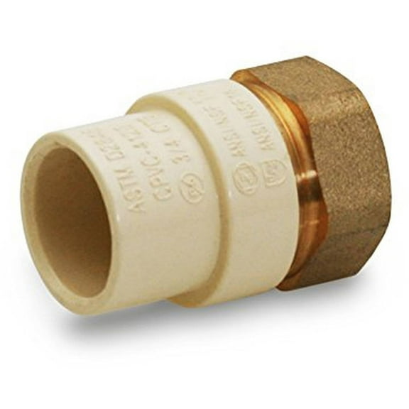 Supply Giant BRCPF012-NL 1/2" Lead Free Adapter Fitting with a Brass Female and a CPVC Connect