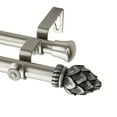 thumbnail image 2 of Bud Double Curtain Rod 28-48 inch - Satin Nickel, 2 of 2