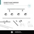 thumbnail image 4 of Fine Fixtures Frameless Shower Glass Door - Clear Single Sliding Shower Door with Tempered Glass - Shower Glass Panel Bathroom Door, Hardware Complete Kit 60" W x 80" D in Polished Chrome Finish, 4 of 11