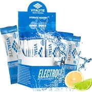 Vitalyte Electrolyte Replacement Powder Drink Mix, 25 Single Serving Stick Packs (Cool Citrus)