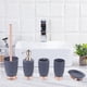 thumbnail image 4 of Juego de 5 piezas de accesorios de baño modernos estilo nórdico: soporte para cepillos de dientes y jabonera gris, 4 of 9