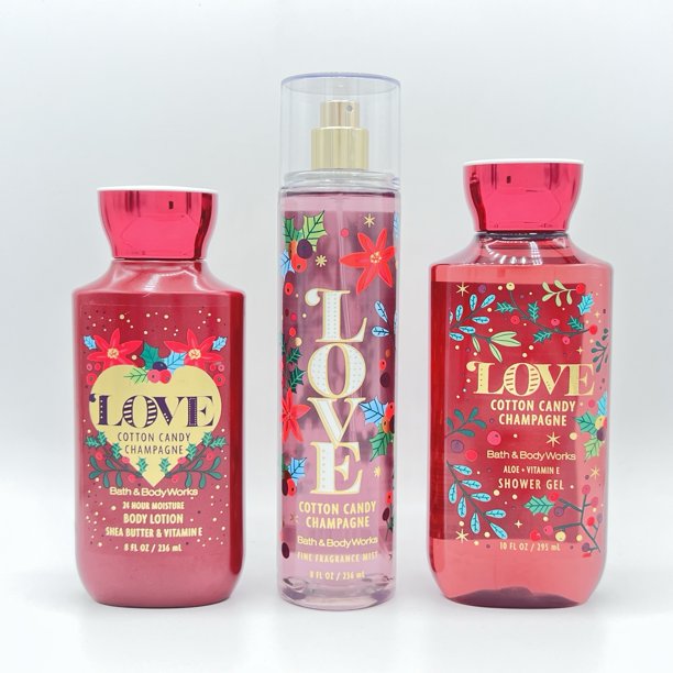Bath & Body Works LOVE Cotton Candy Champagne 8oz Body Lotion, 8oz Fine