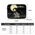 thumbnail image 4 of Funda para portátil "Pesadilla antes de Navidad", a prueba de golpes, con bolsillo para accesorios y maletín de transporte, 10, 12, 13, 15 y 17 pulgadas, color negro, 4 of 5