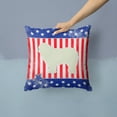 thumbnail image 2 of Caroline's Treasures BB3355PW1414 USA Patriotic Komondor Fabric Decorative Pillow , 14Hx14W, multicolor, 2 of 4