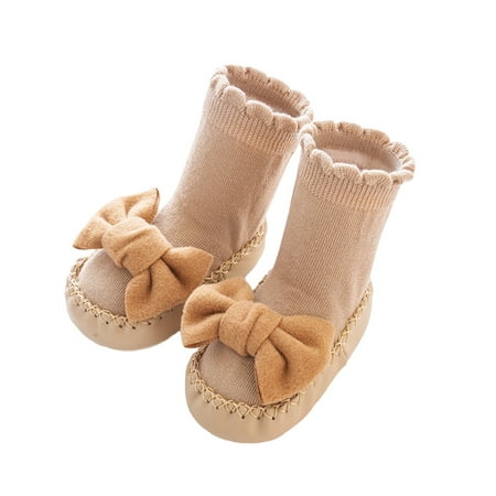 

CocMouse Baby Girls Socks Shoes Cute Bow Non-slip Soft Lightweight Floor Socks