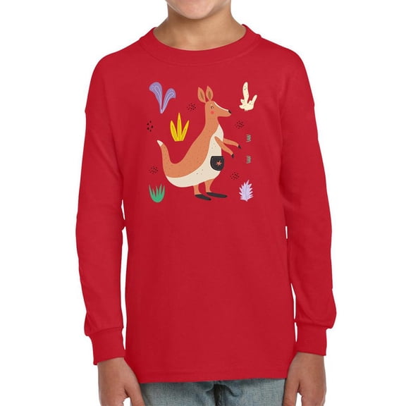 Doodle Style Kangaroo Long Sleeve Toddler -Image by Shutterstock, 3 Toddler