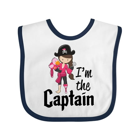 

Inktastic I m the Captain- Pirate Girl Gift Baby Girl Bib