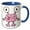 Blue/White, variant on 3drose, Cute Silly Monster Sticking Out Tongue, 15oz Mug