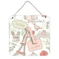 thumbnail image 7 of Carolines Treasures CJ2002-RDS66 Letter R Love In Paris Pink Wall and Door Hanging Prints, 7 of 7