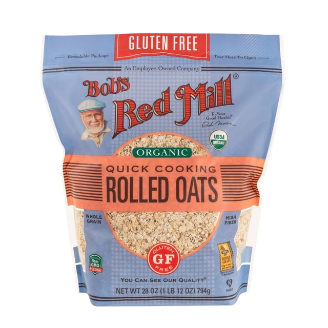 Bob´s Red Mill Avena Rolada Rápida Cocción GF Orgánica, 794 g, empaque puede variar
